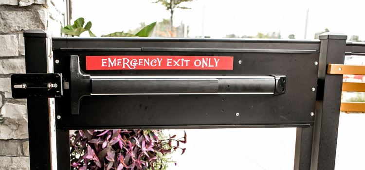emergency push bar installation in Modesto